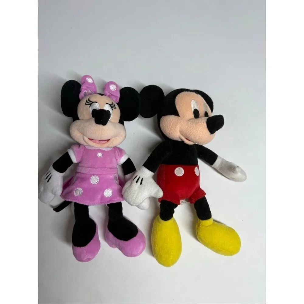 Set of 2 Disney Mickey & Minnie Mouse Pluses 9” Limited Edition